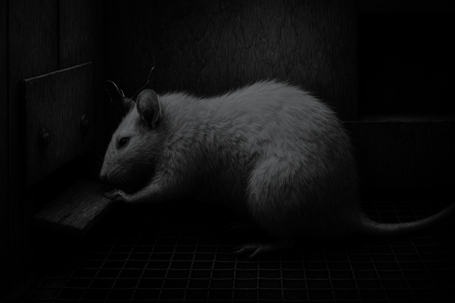 THE WIRED SOCIETY Photo of an intracranially self-stimulating rat.